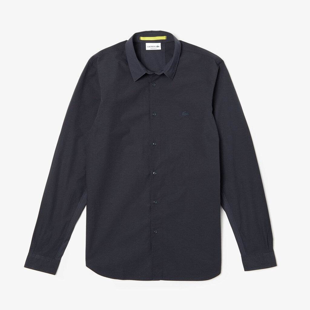 Men's Motion Ergonomic Paneled Stretch Cotton Shirt / Lacoste