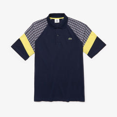 Men's LIVE Loose Fit Patchwork Petit Piqué Polo / Lacoste
