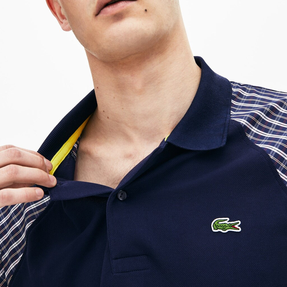 Men's LIVE Loose Fit Patchwork Petit Piqué Polo / Lacoste
