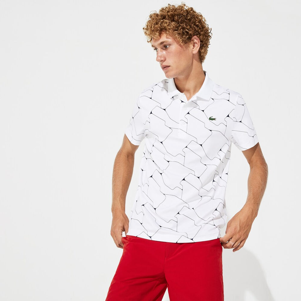Men's SPORT Print Breathable Stretch Jersey Golf Polo / Lacoste