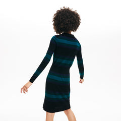 Women's Fitted Striped Wool Polo Dress / Lacoste