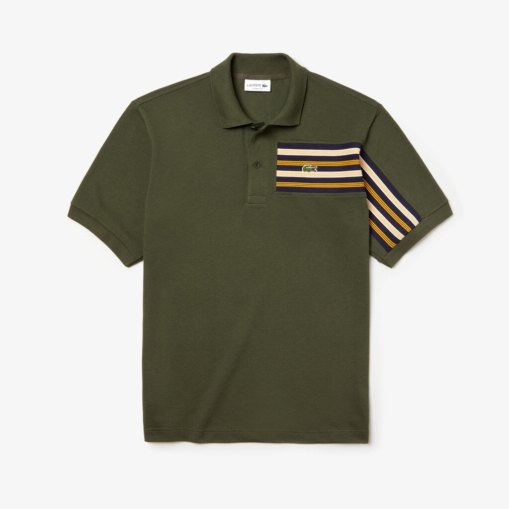 Men's L.12.12 Off-Center Stripe Cotton Piqué Polo / Lacoste