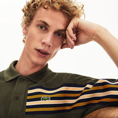 Men's L.12.12 Off-Center Stripe Cotton Piqué Polo / Lacoste