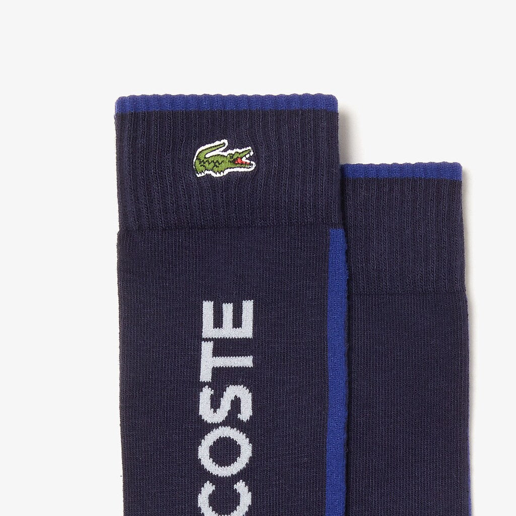 Men's SPORT Striped And Logo Socks / Lacoste