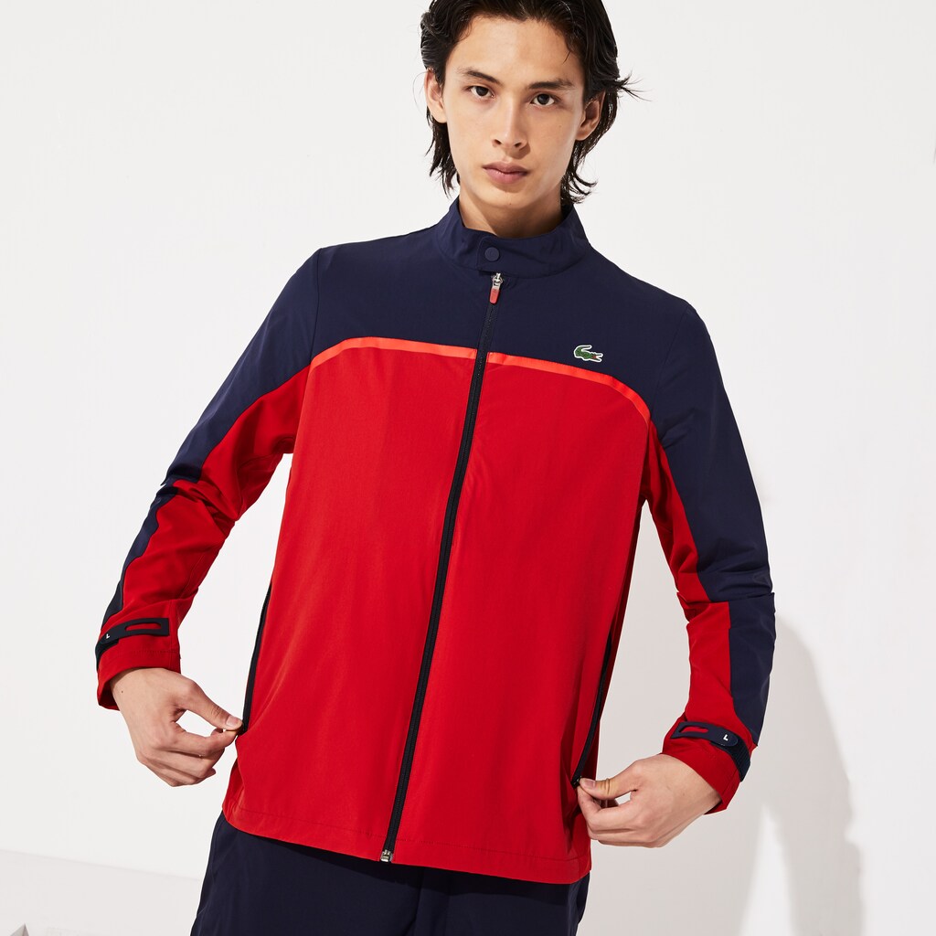 Men's SPORT Color-Blocked Lightweight Stretch Zip Jacket / Lacoste