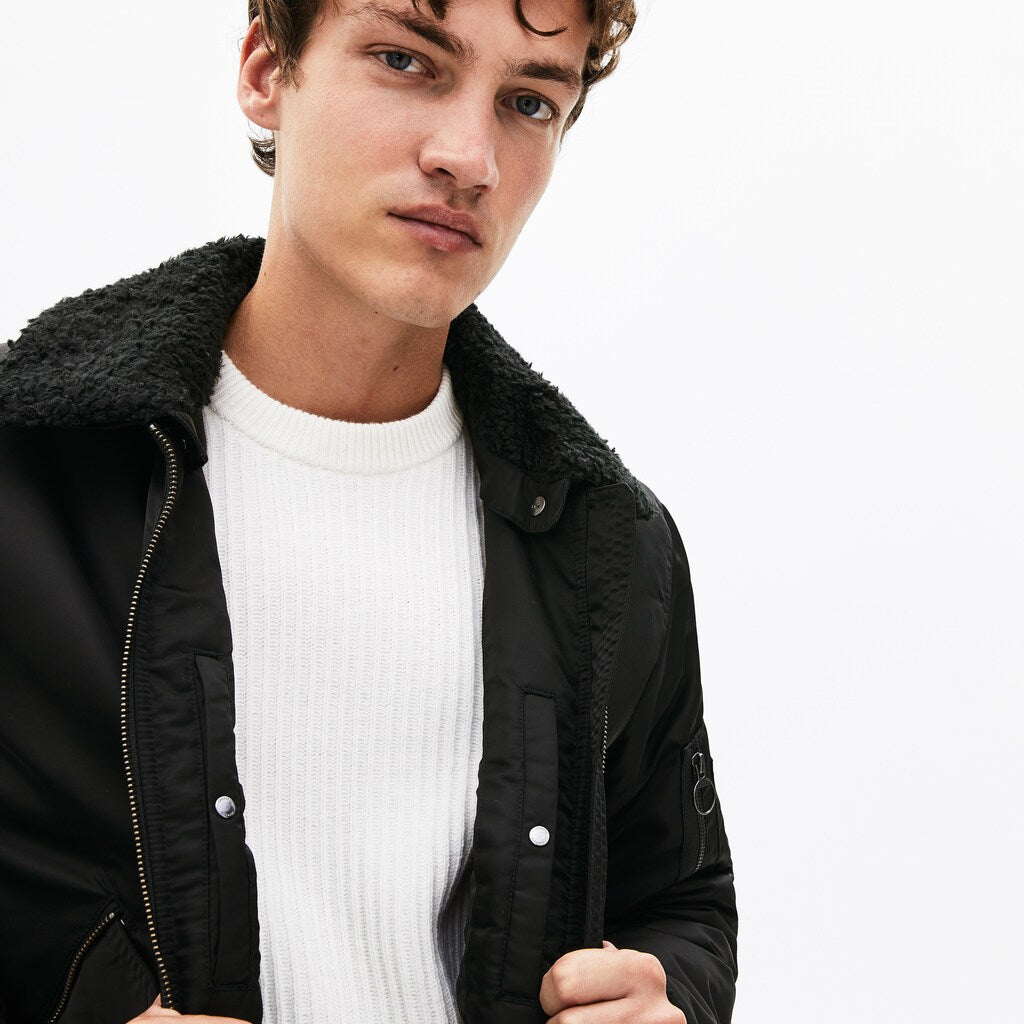 Men's Sherpa Collar Padded Bomber Jacket / Lacoste