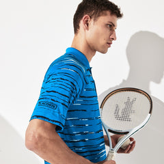 Men's SPORT Novak Djokovic Striped Jersey Polo / Lacoste