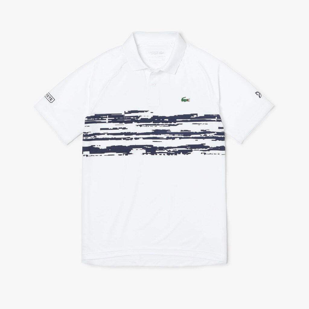 Men's SPORT Novak Djokovic Stretch Print Jersey Polo / Lacoste