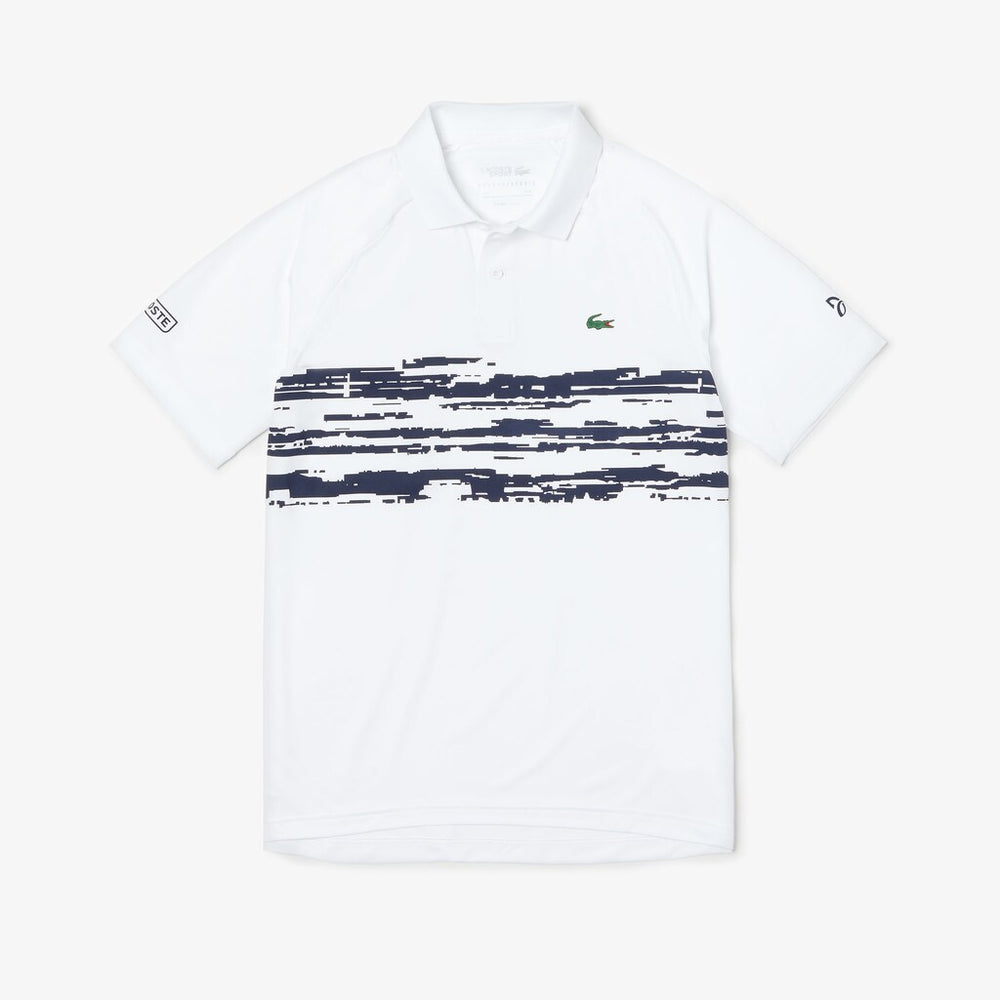 Men's SPORT Novak Djokovic Stretch Print Jersey Polo / Lacoste