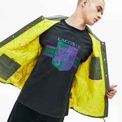 Men's LIVE Buttoned Embroidered Coach Jacket / Lacoste