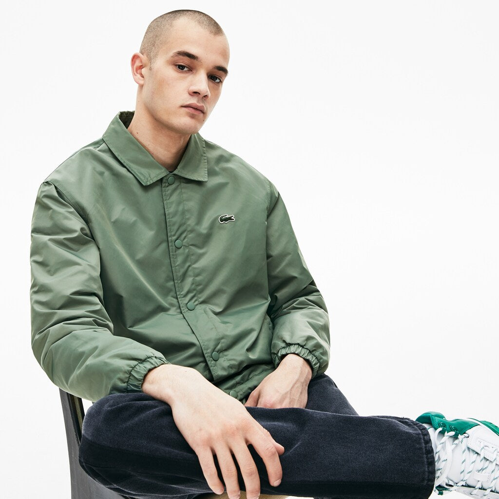 Men's LIVE Buttoned Embroidered Coach Jacket / Lacoste