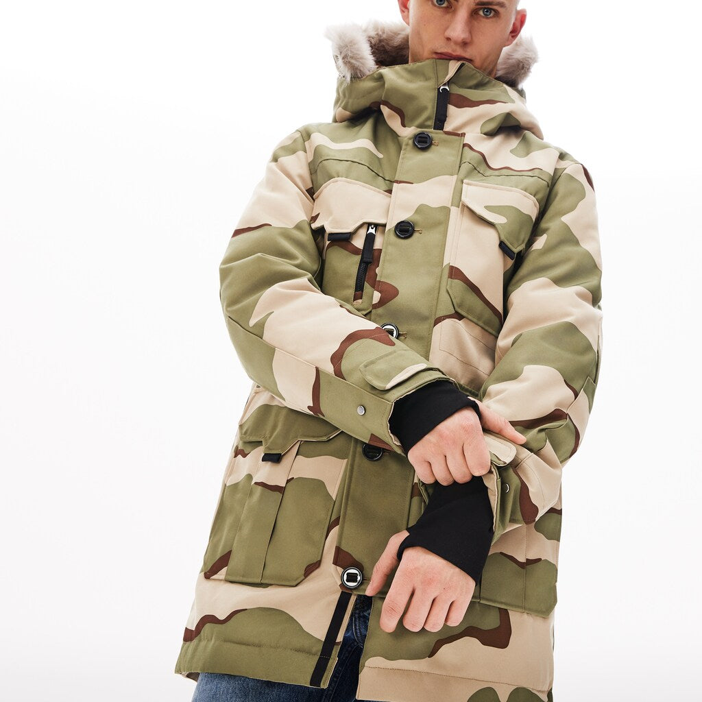 Unisex Lacoste LIVE Faux Fur Hooded Parka / Lacoste