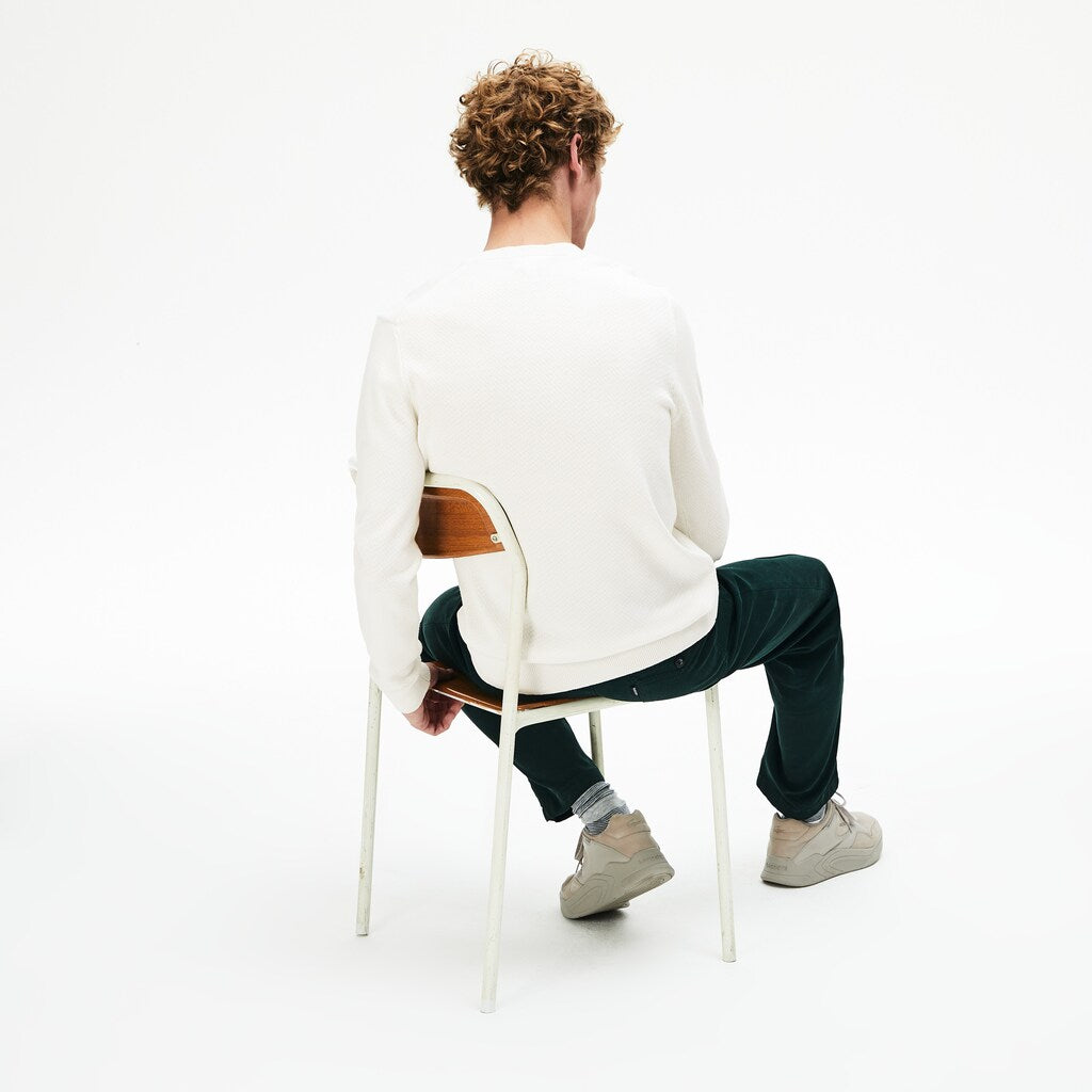 Men's Crewneck Texturized Cotton Sweater / Lacoste