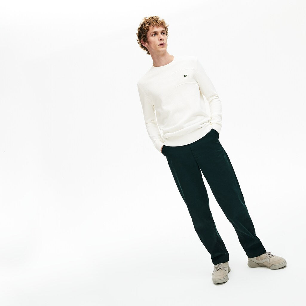 Men's Crewneck Texturized Cotton Sweater / Lacoste