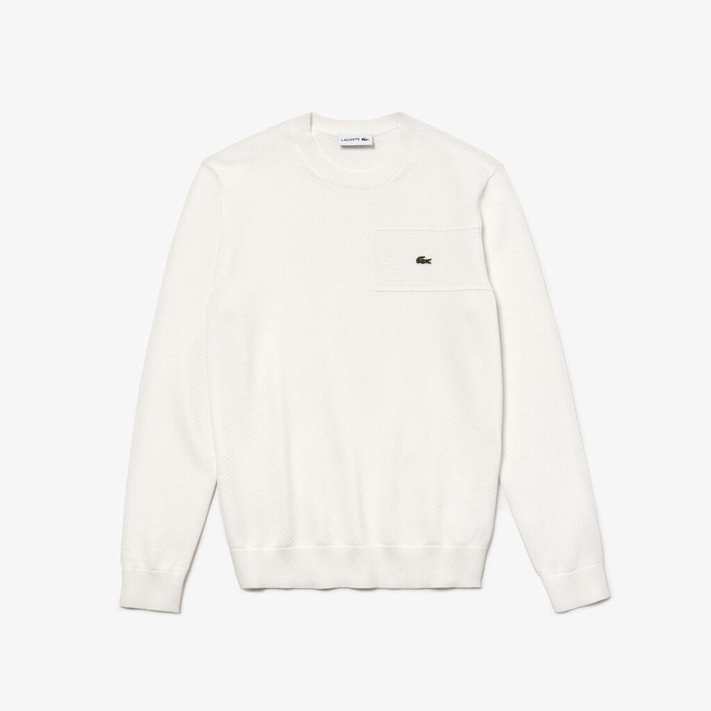 Men's Crewneck Texturized Cotton Sweater / Lacoste