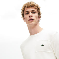 Men's Crewneck Texturized Cotton Sweater / Lacoste