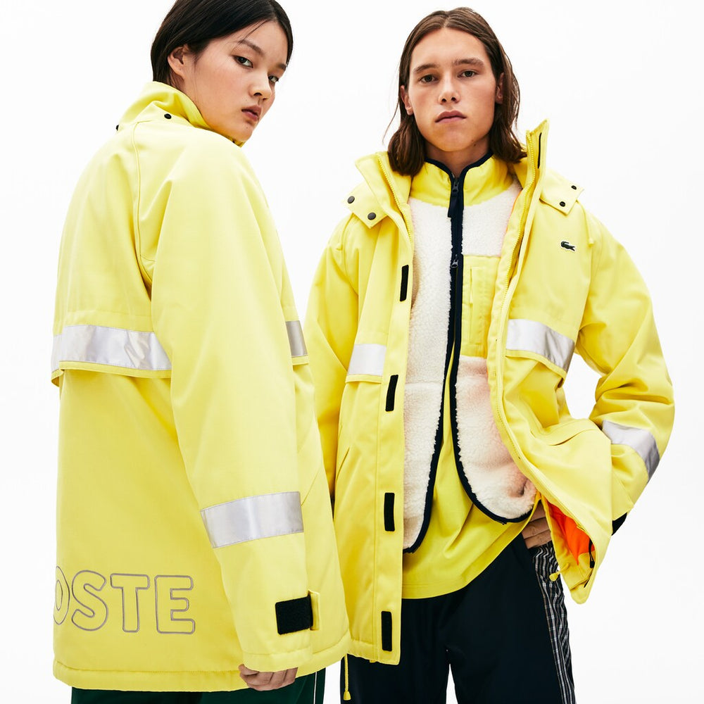Unisex LIVE Reflective-Stripe Canvas Parka / Lacoste