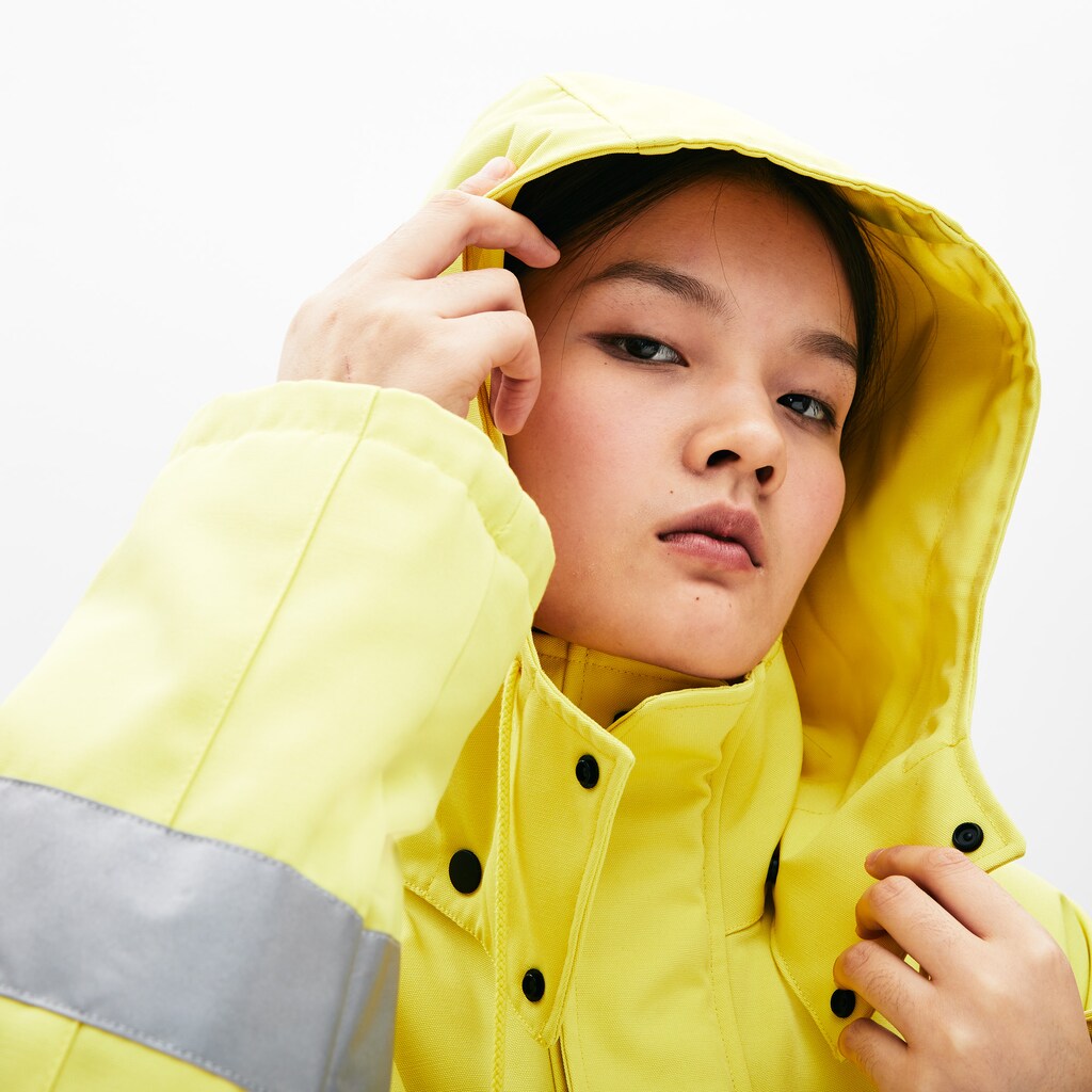 Unisex LIVE Reflective-Stripe Canvas Parka / Lacoste