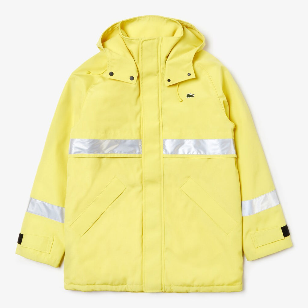 Unisex LIVE Reflective-Stripe Canvas Parka / Lacoste