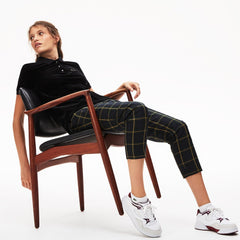 Women's LIVE Slim Fit Golden Signature Velvet Polo Shirt / Lacoste