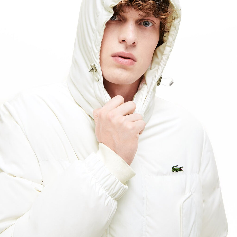 Men's Detachable Hood Water-Resistant Quilted Jacket / Lacoste