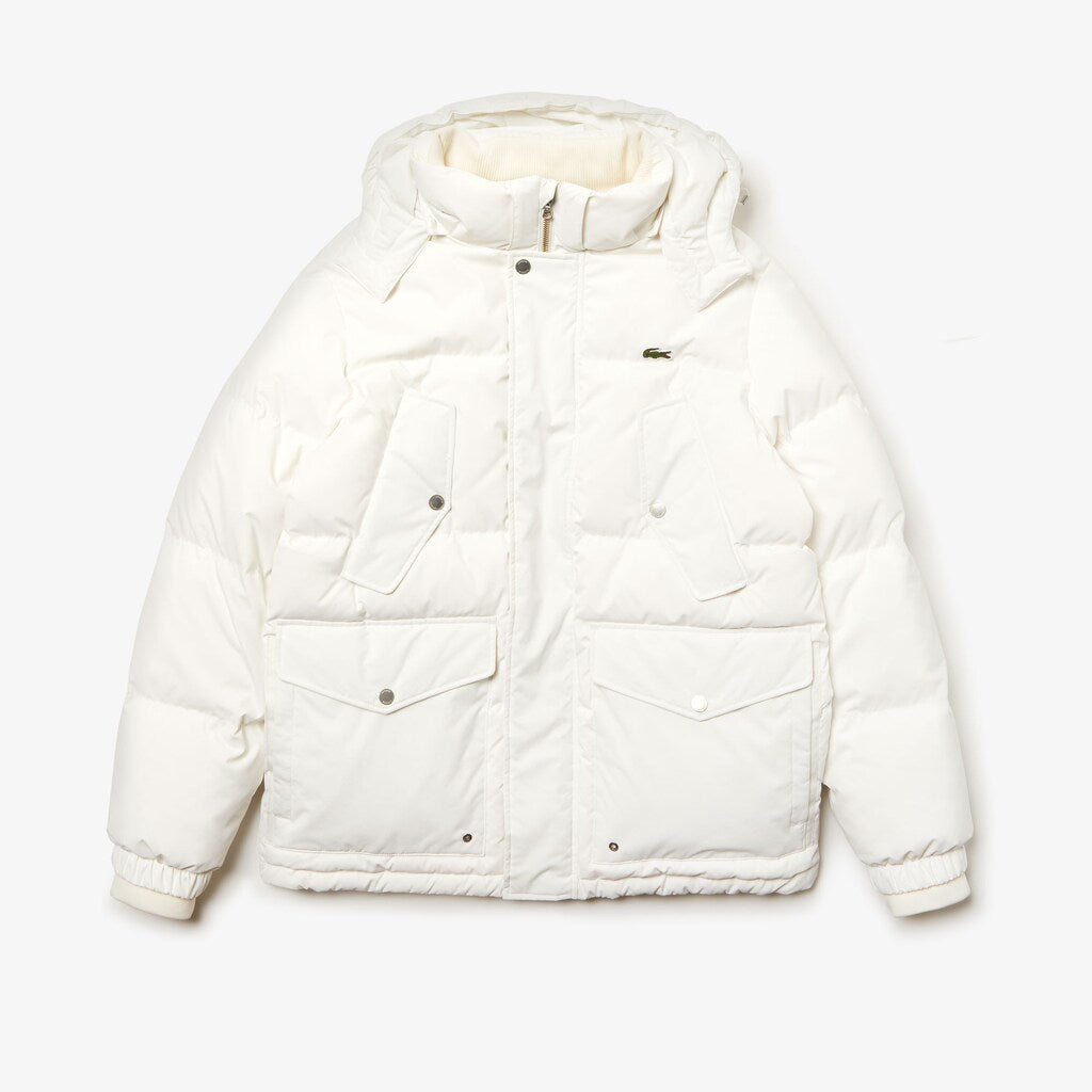 Men's Detachable Hood Water-Resistant Quilted Jacket / Lacoste