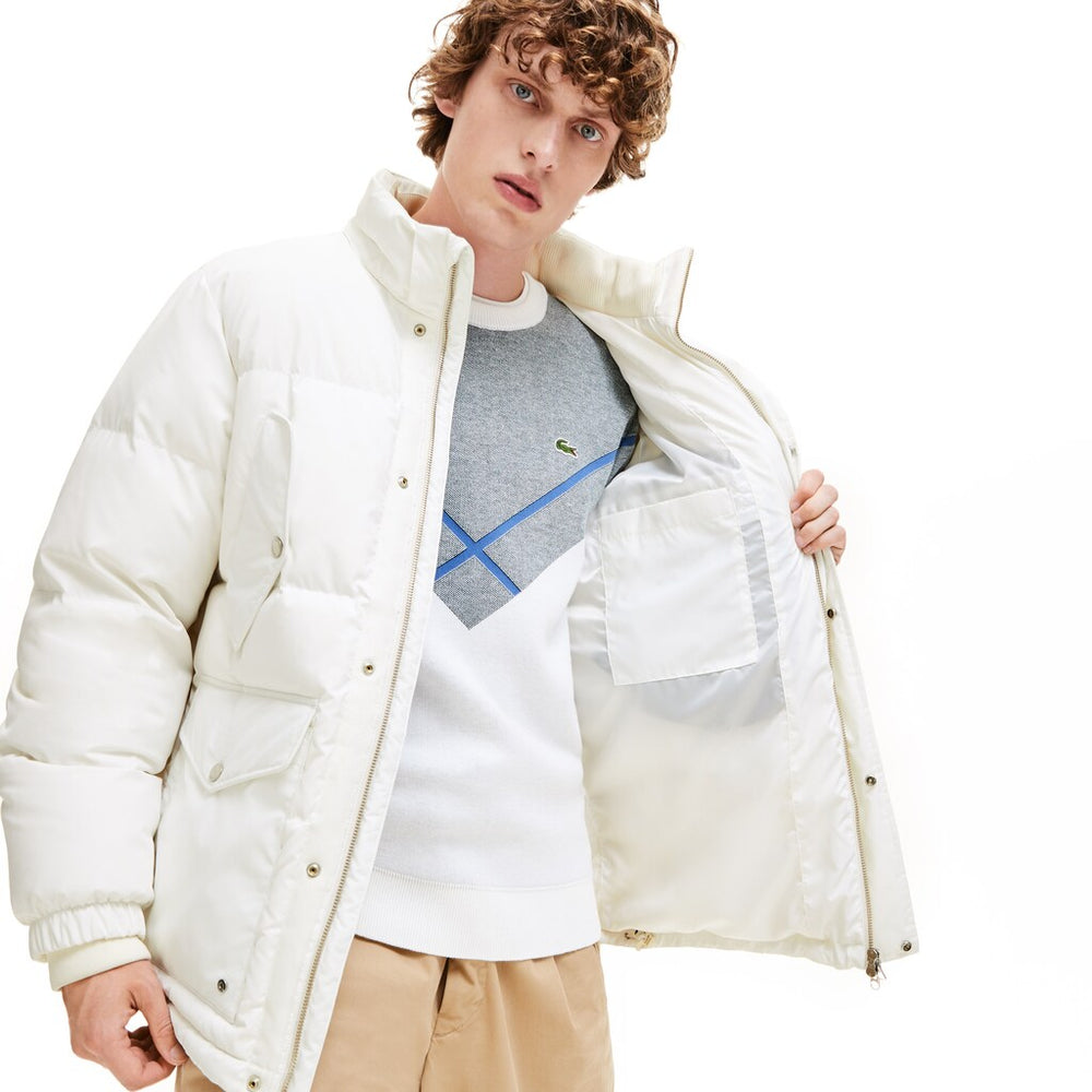 Men's Detachable Hood Water-Resistant Quilted Jacket / Lacoste