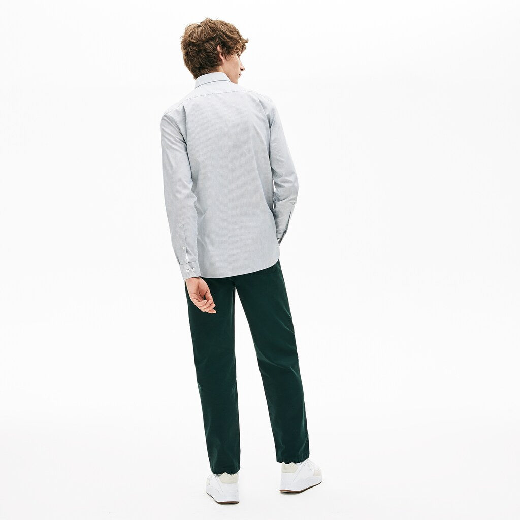 Men's Loose Fit Textured Stretch Cotton Chinos / Lacoste
