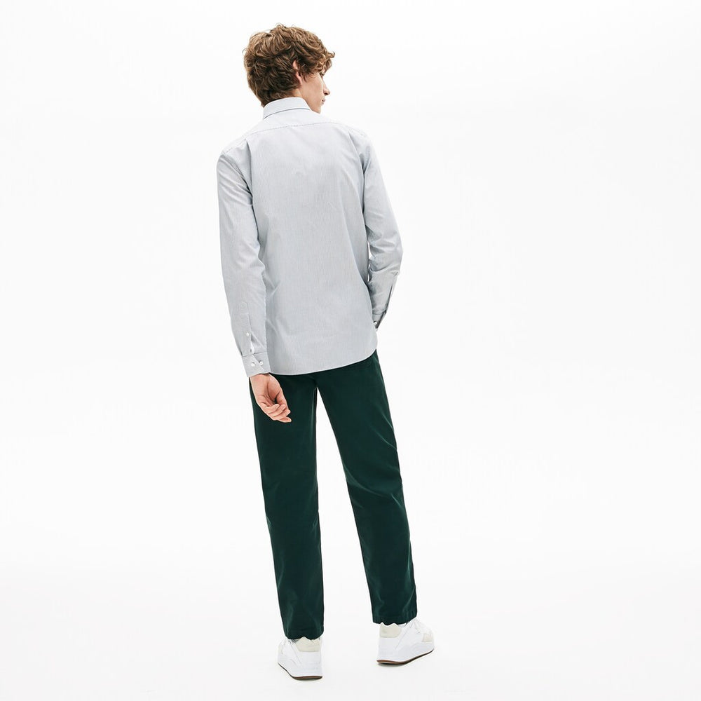 Men's Loose Fit Textured Stretch Cotton Chinos / Lacoste