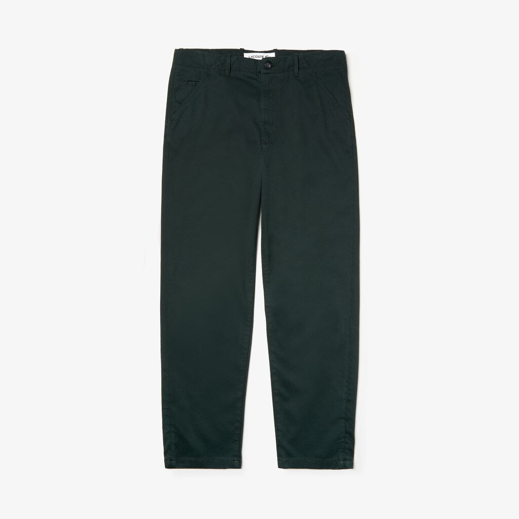 Men's Loose Fit Textured Stretch Cotton Chinos / Lacoste