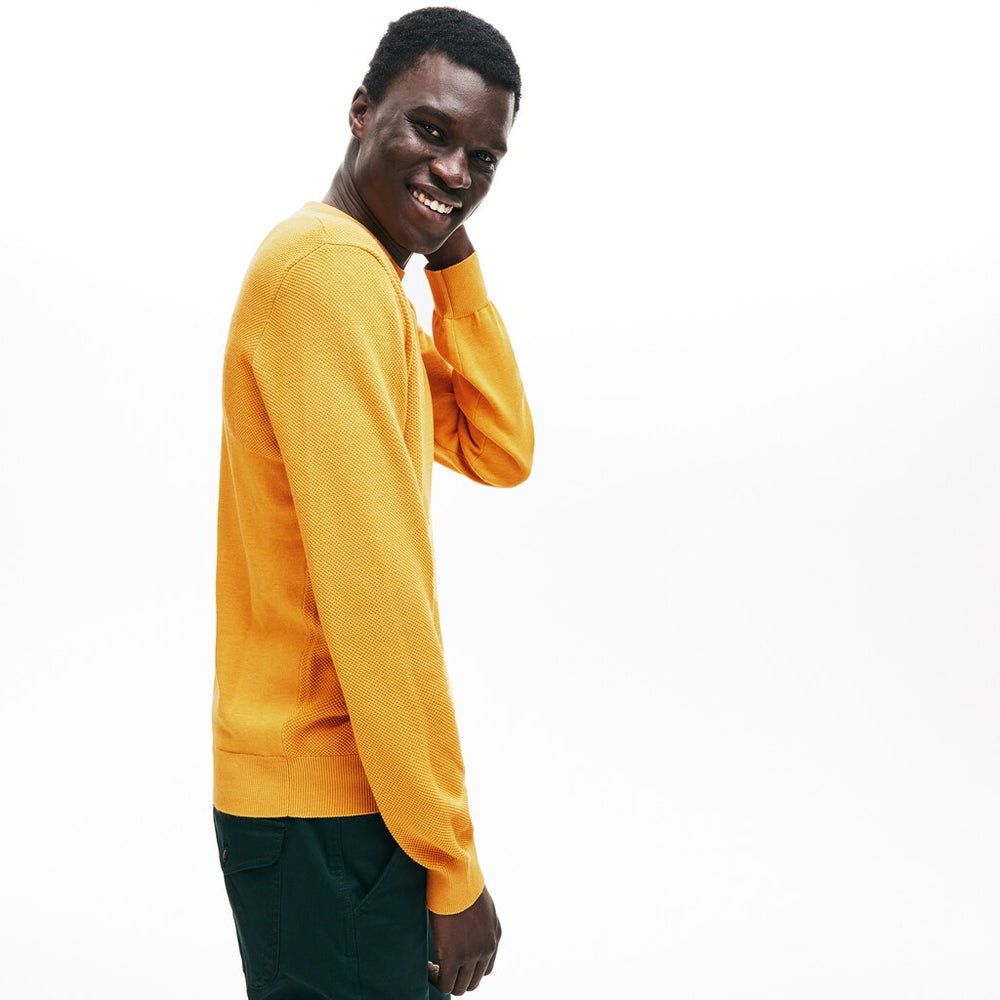 Men's Crewneck Textured Thermoregulating Sweater / Lacoste