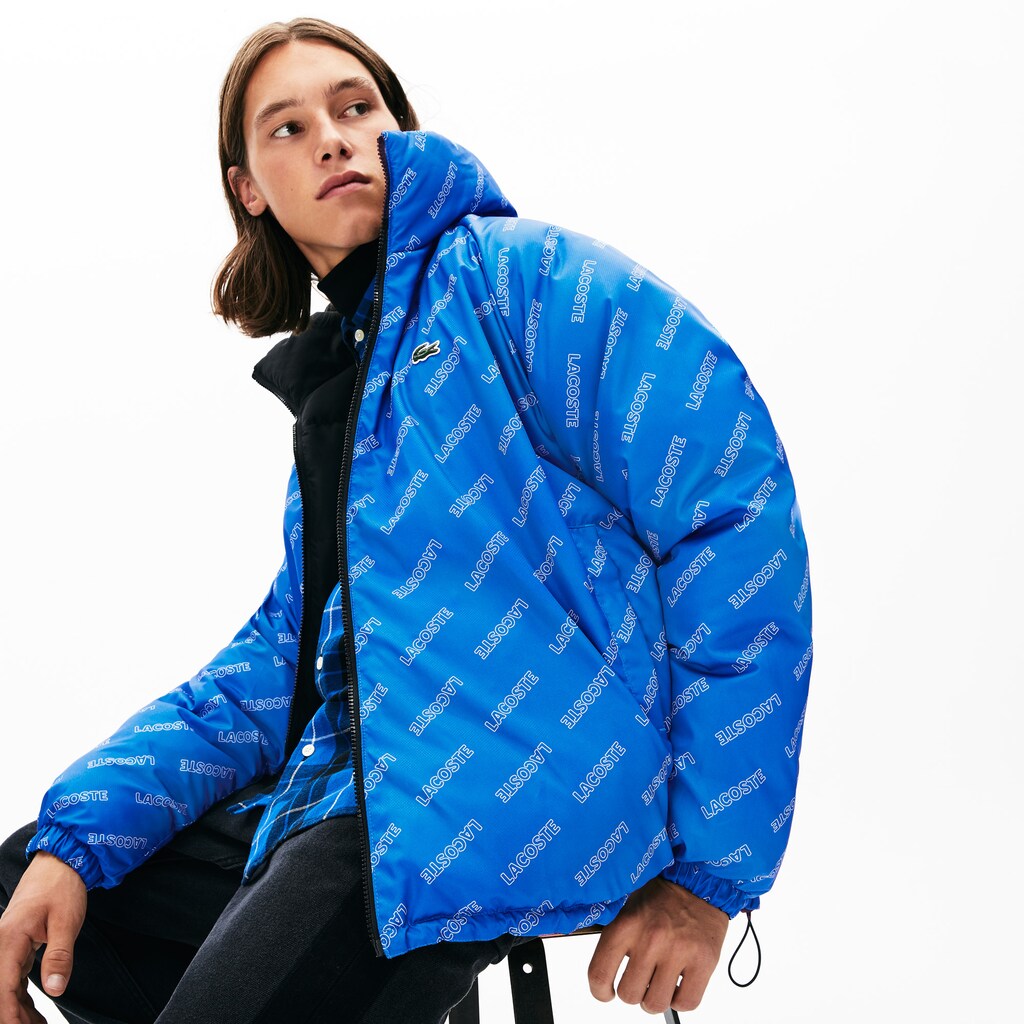 Men's LIVE Print-Lined Reversible Quilted Jacket / Lacoste