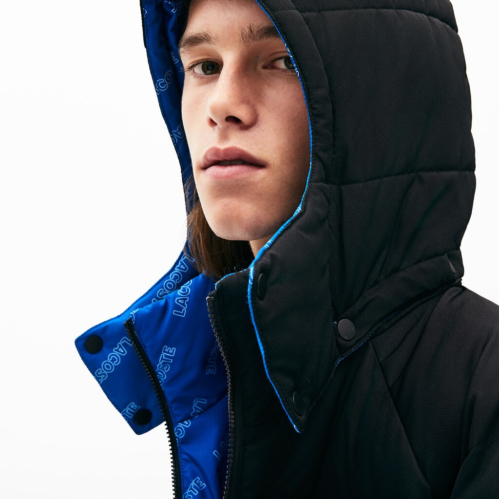 Men's LIVE Print-Lined Reversible Quilted Jacket / Lacoste