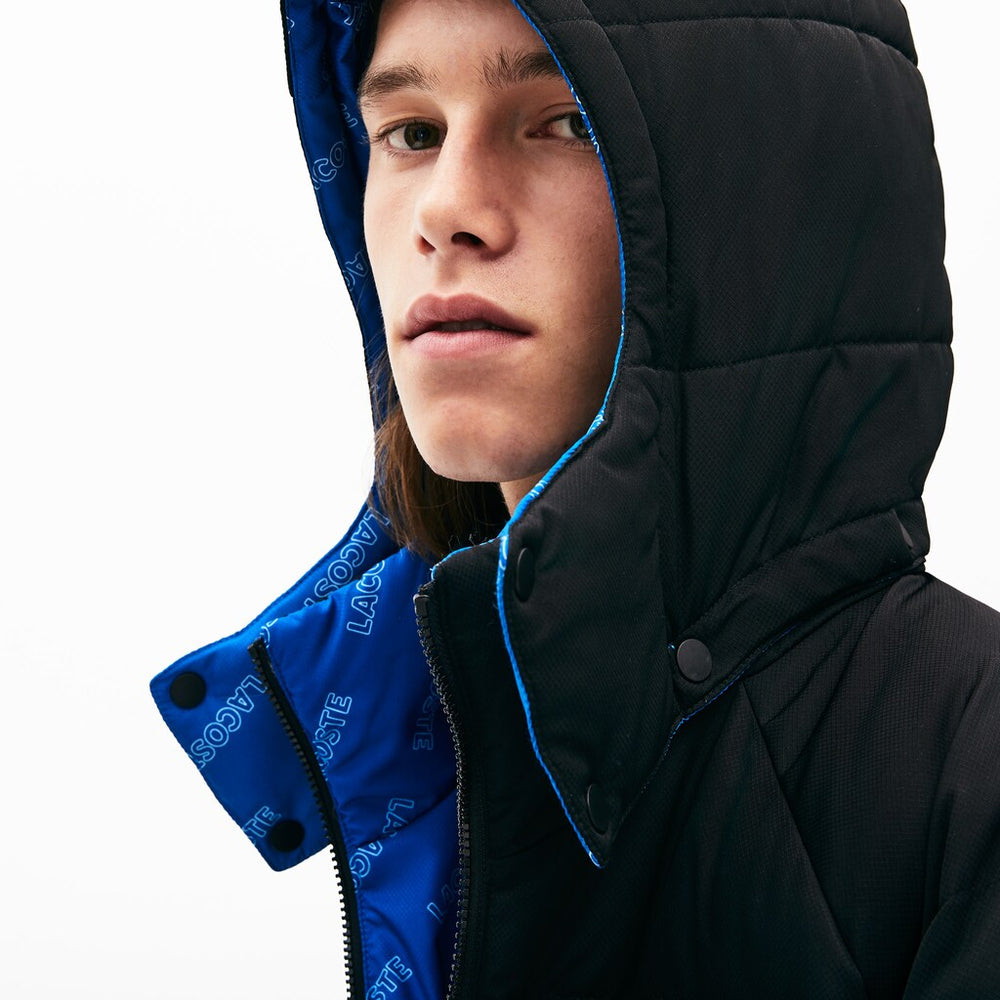Men's LIVE Print-Lined Reversible Quilted Jacket / Lacoste