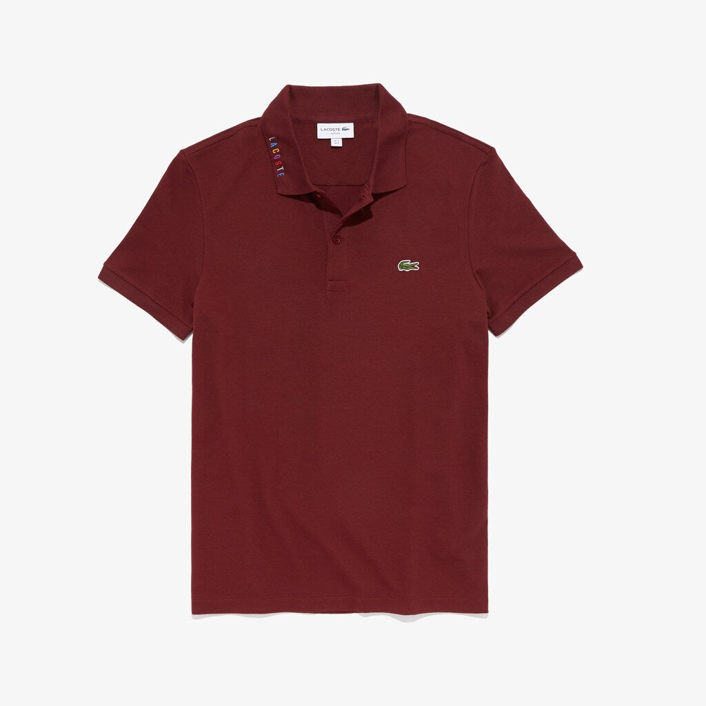 Men's Slim Fit Multicolored Signature Stretch Piqué Polo / Lacoste