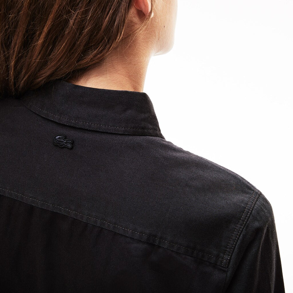 Women's LIVE Rose-Embroidered Cotton Shirt / Lacoste