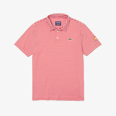 Men's Presidents Cup Pinstriped Breathable Jersey Golf Polo / Lacoste