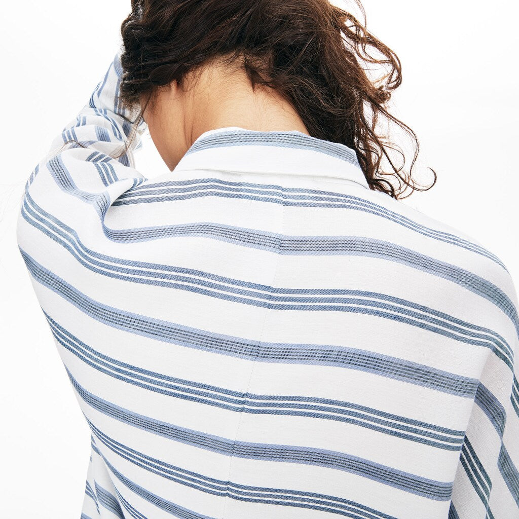 Women's Loose Fit Striped Lightweight Cotton Shirt / Lacoste