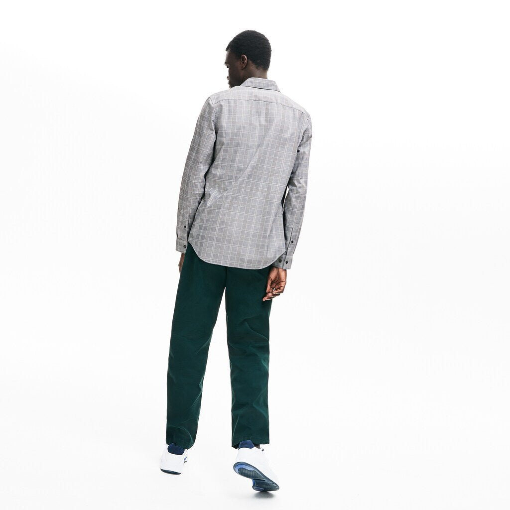 Men's Slim Fit Glen Plaid Cotton Shirt / Lacoste