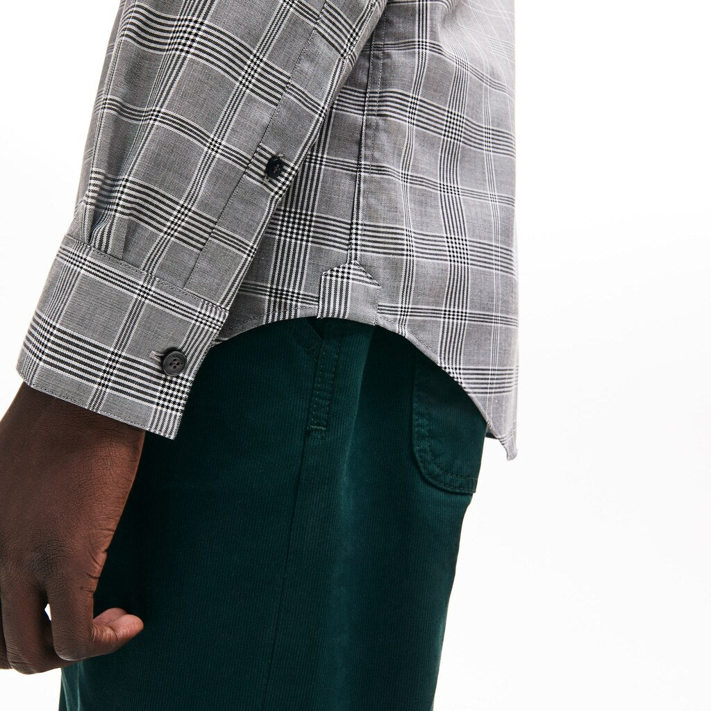 Men's Slim Fit Glen Plaid Cotton Shirt / Lacoste