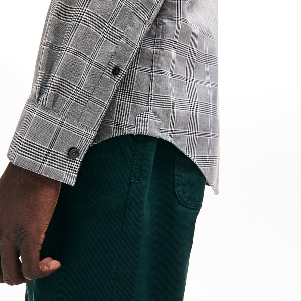 Men's Slim Fit Glen Plaid Cotton Shirt / Lacoste