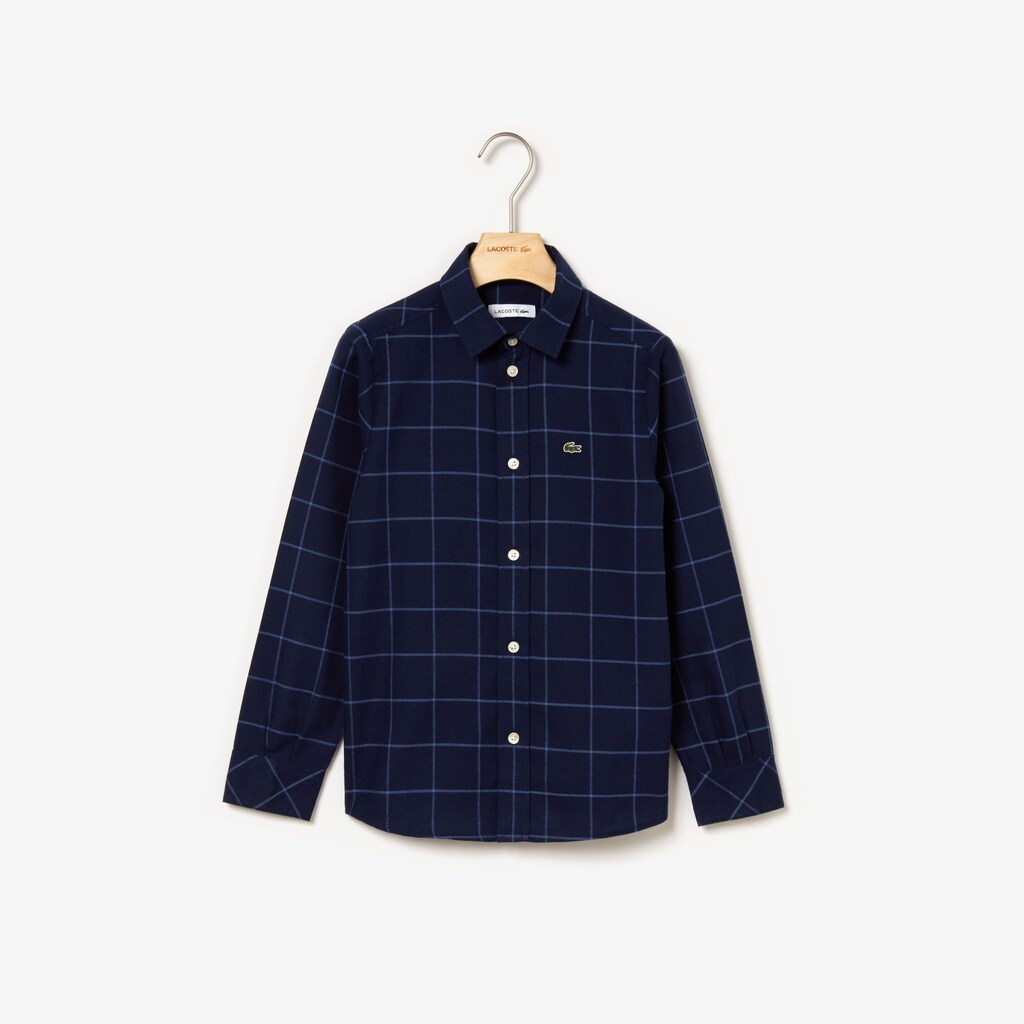 Boys' Check Flannel Shirt / Lacoste