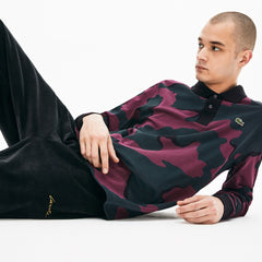 Men's LIVE Loose Fit Camo Cotton Polo Shirt / Lacoste