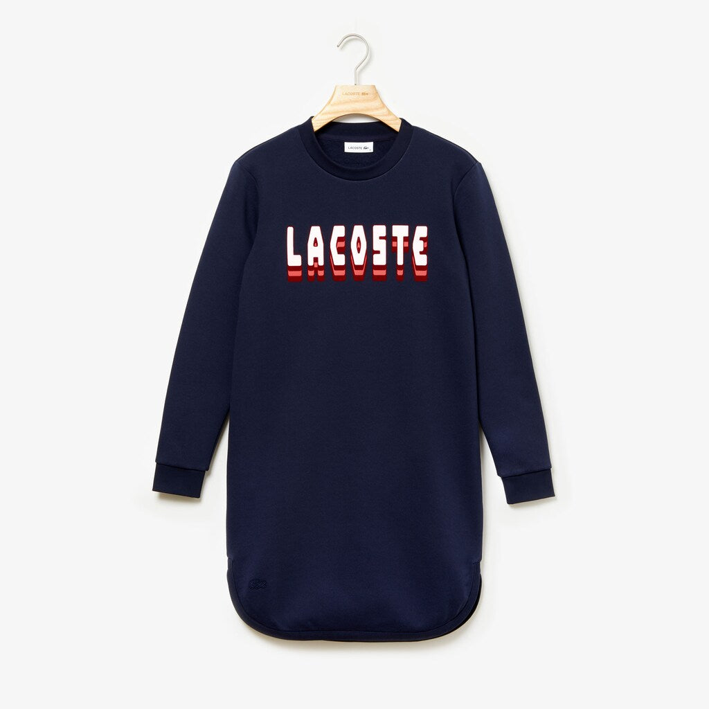 Women's 3D-Lettering Fleece Sweatshirt Dress / Lacoste