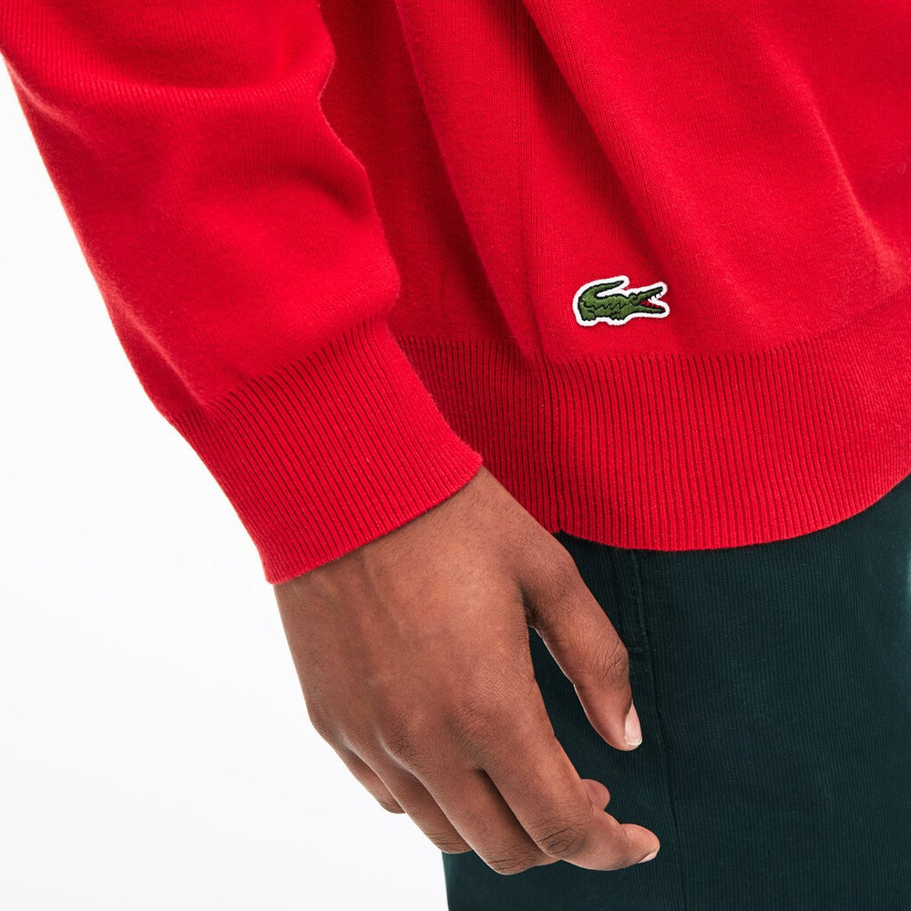 Men's Crewneck Signature-Logo Knit Sweater / Lacoste