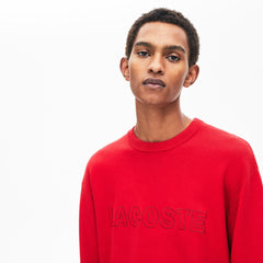 Men's Crewneck Signature-Logo Knit Sweater / Lacoste