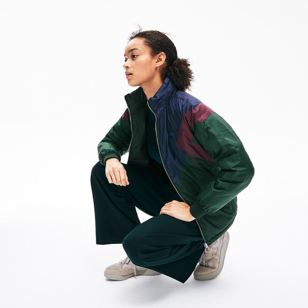Women's Reversible Color-Blocked Water-Resistant Quilted Jacket / Lacoste