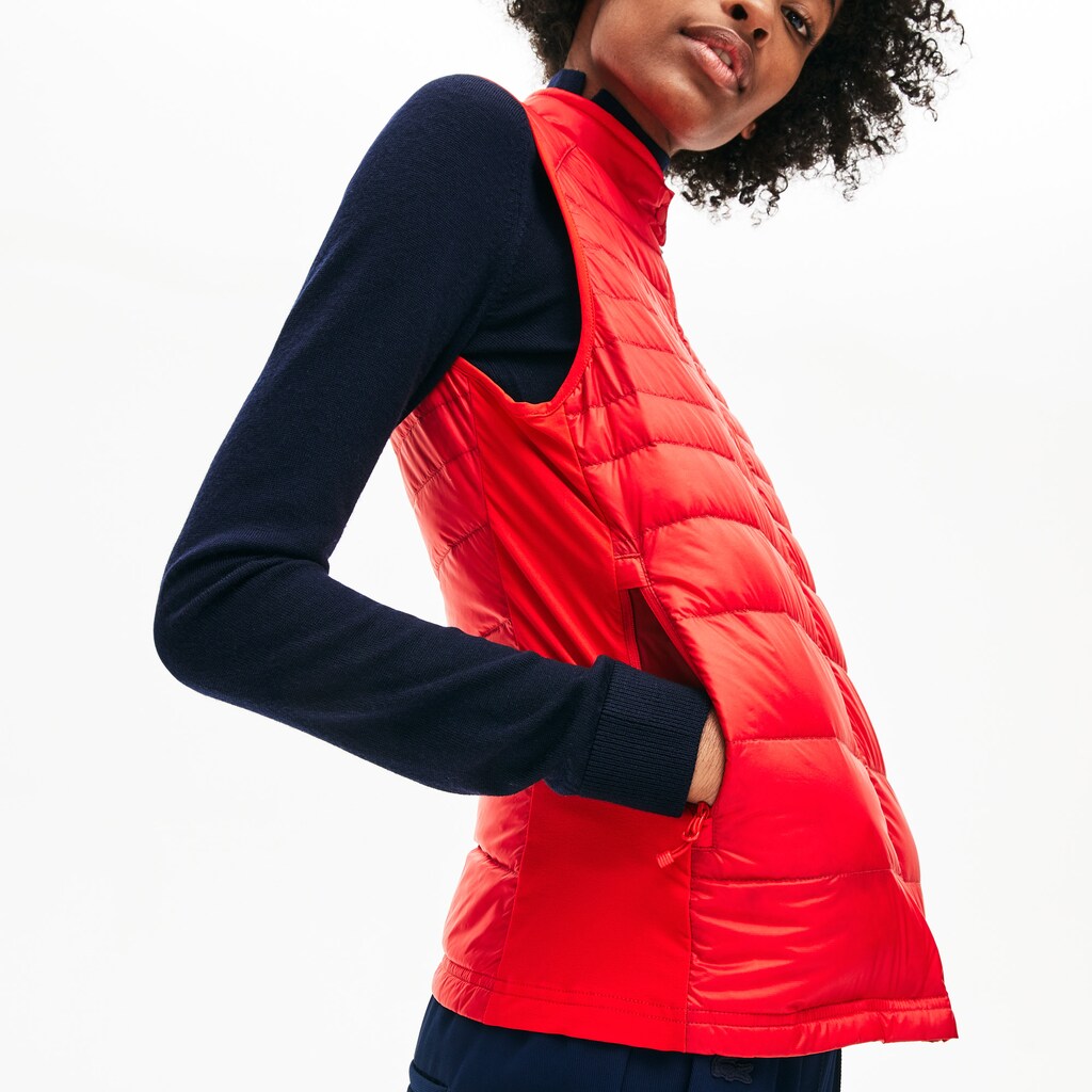 Women's SPORT Water-Resistant Quilted Technical Golf Vest / Lacoste