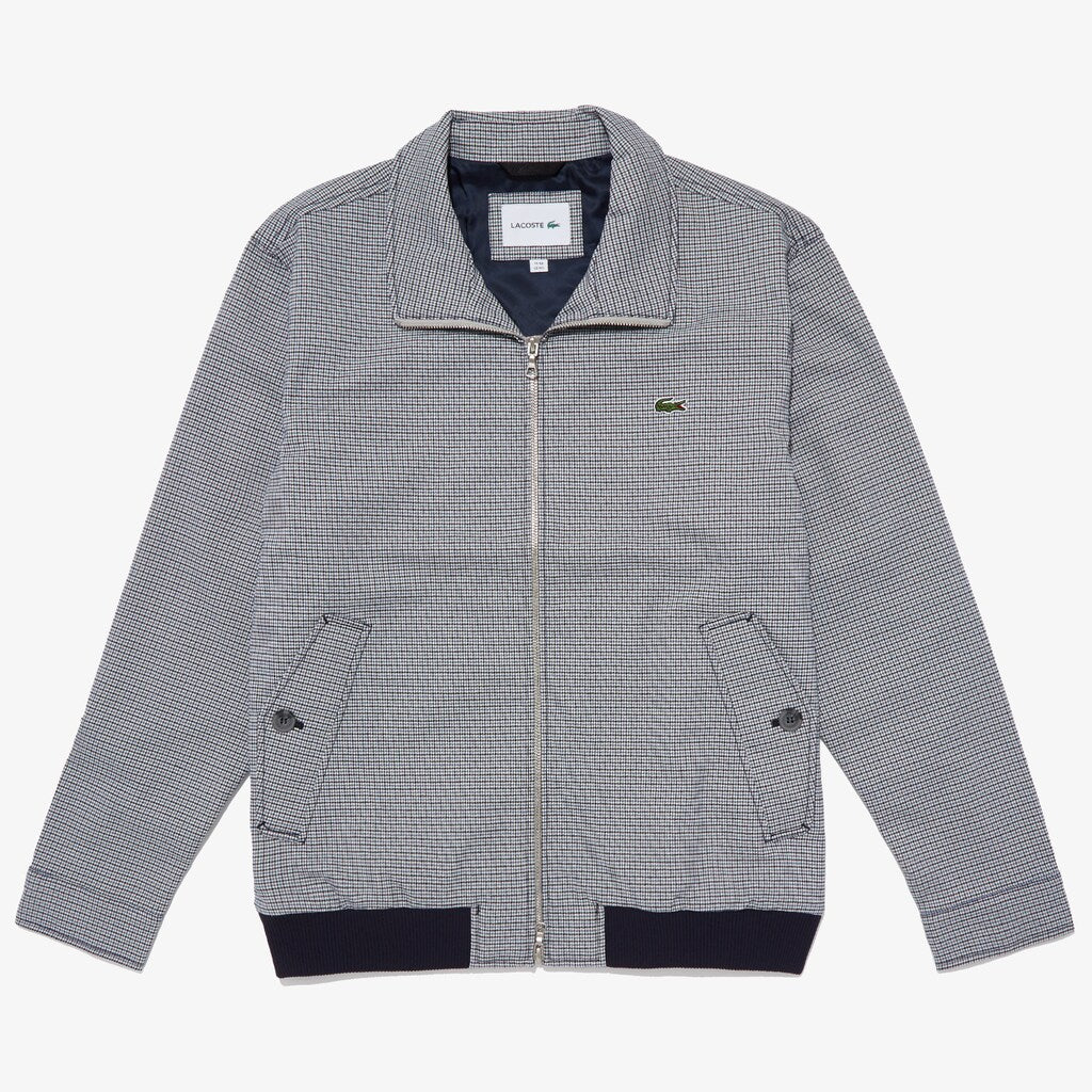 Men's Herringbone Pattern Zip Harrington Jacket / Lacoste