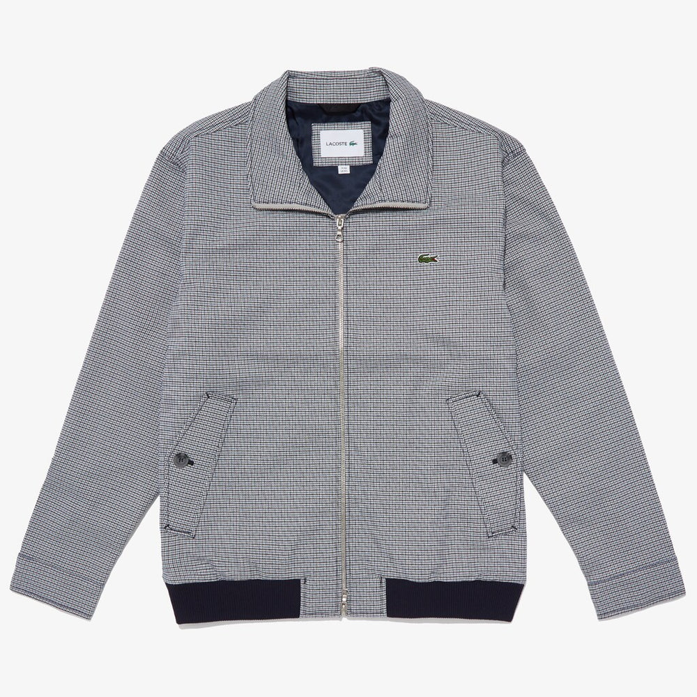Men's Herringbone Pattern Zip Harrington Jacket / Lacoste